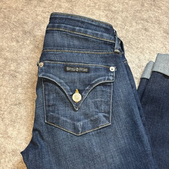 Hudson Bacara Crop Straight Cuffed Jeans, Size 25 - Picture 7 of 14